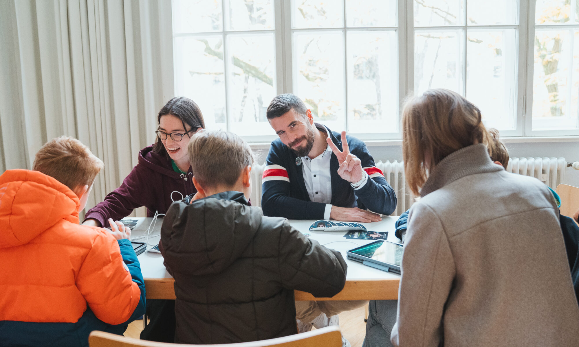 GALaQSci-Stand am Tag der Quantenphysik der LMU.